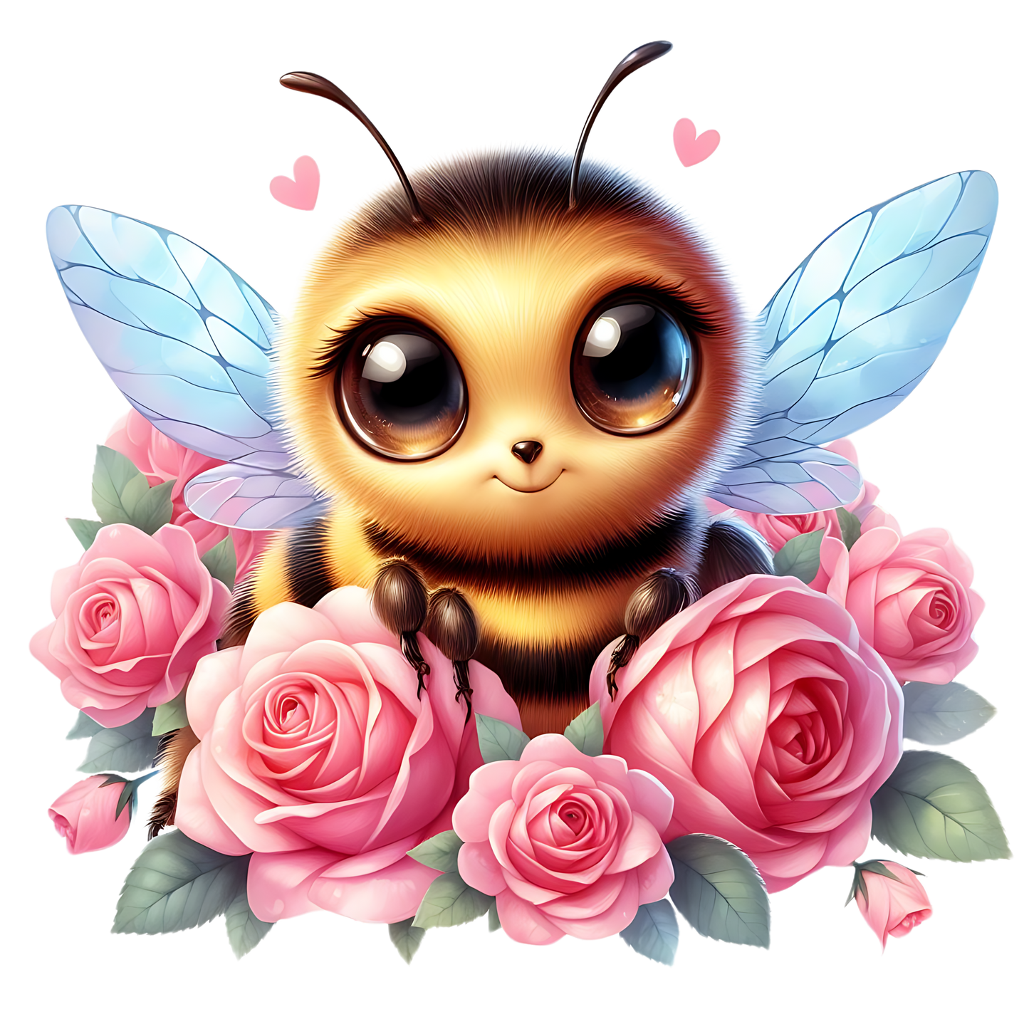 Pink Flower Bee