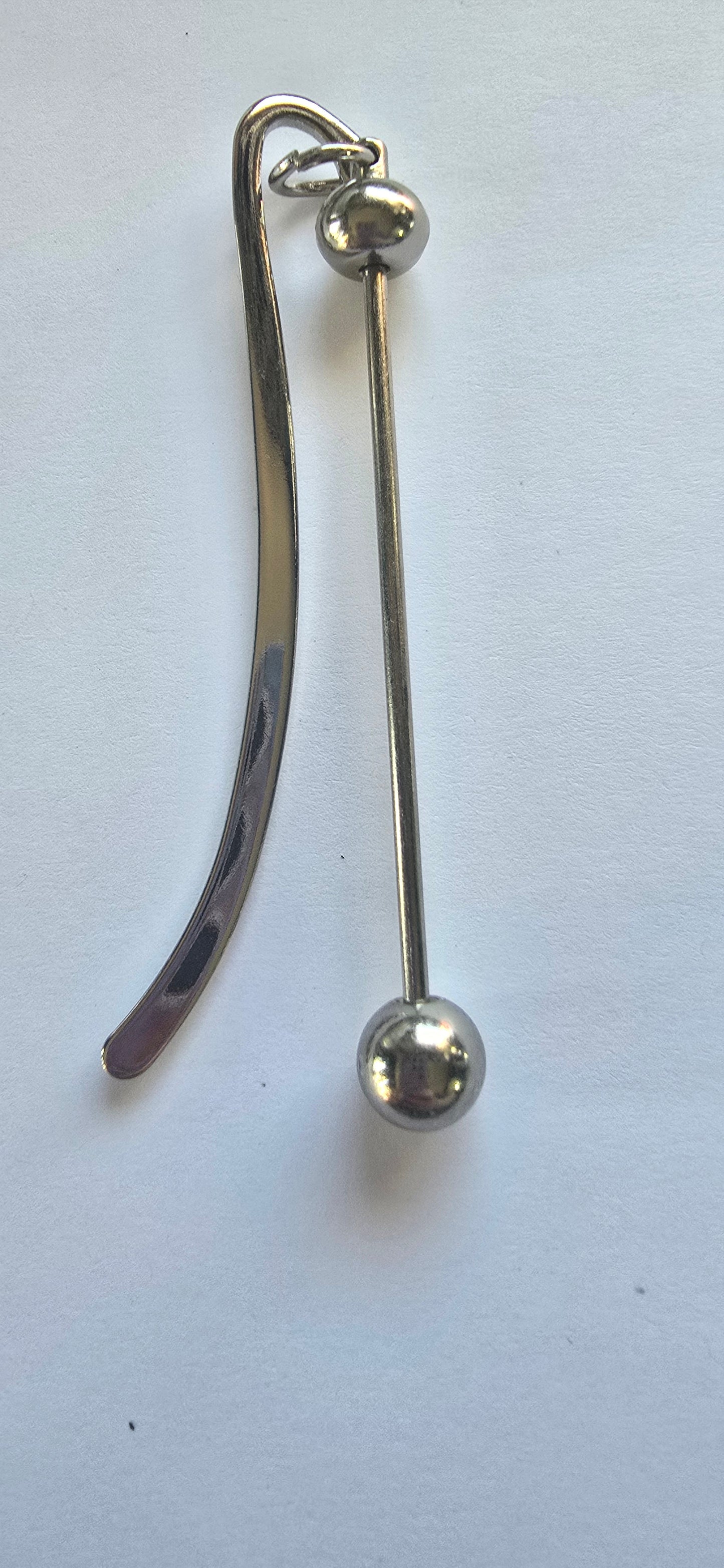Beadable Stainless Steel Bookmark