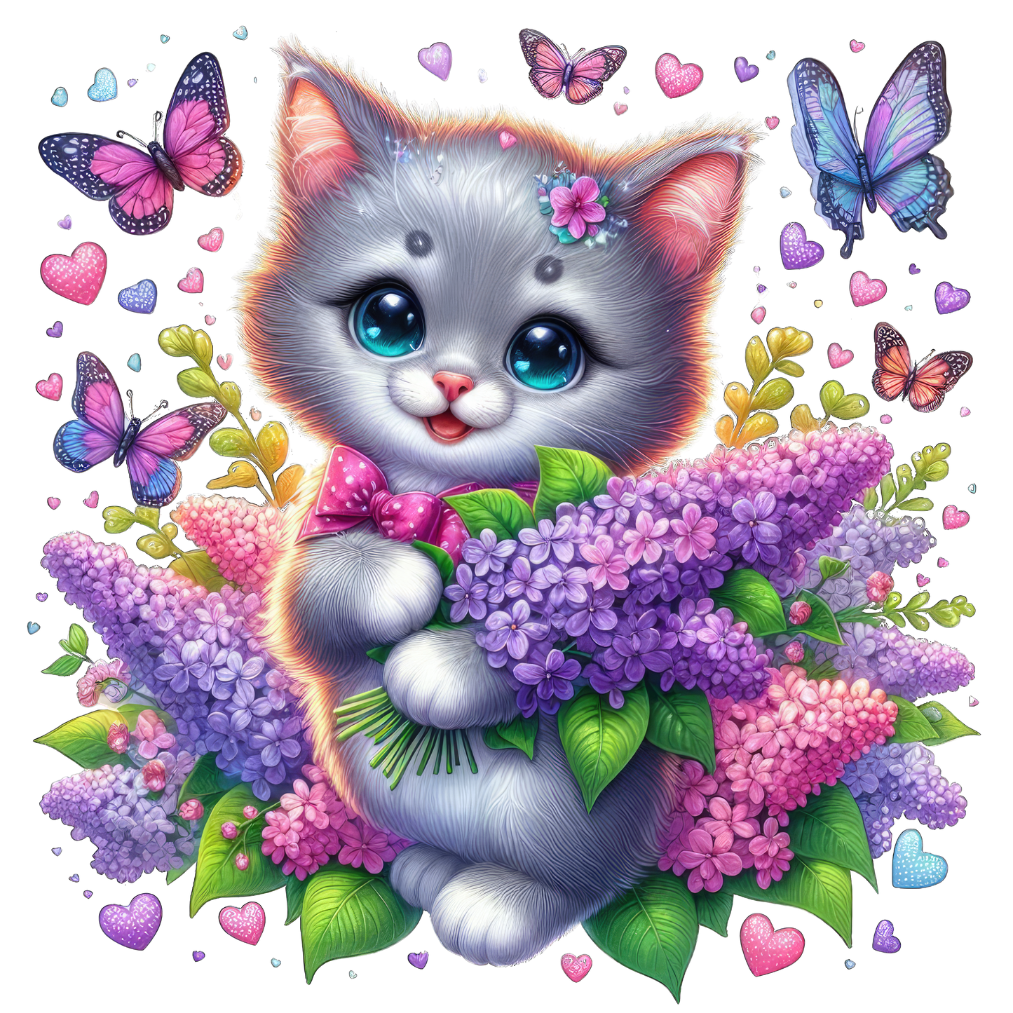 Baby Animals with Flowers