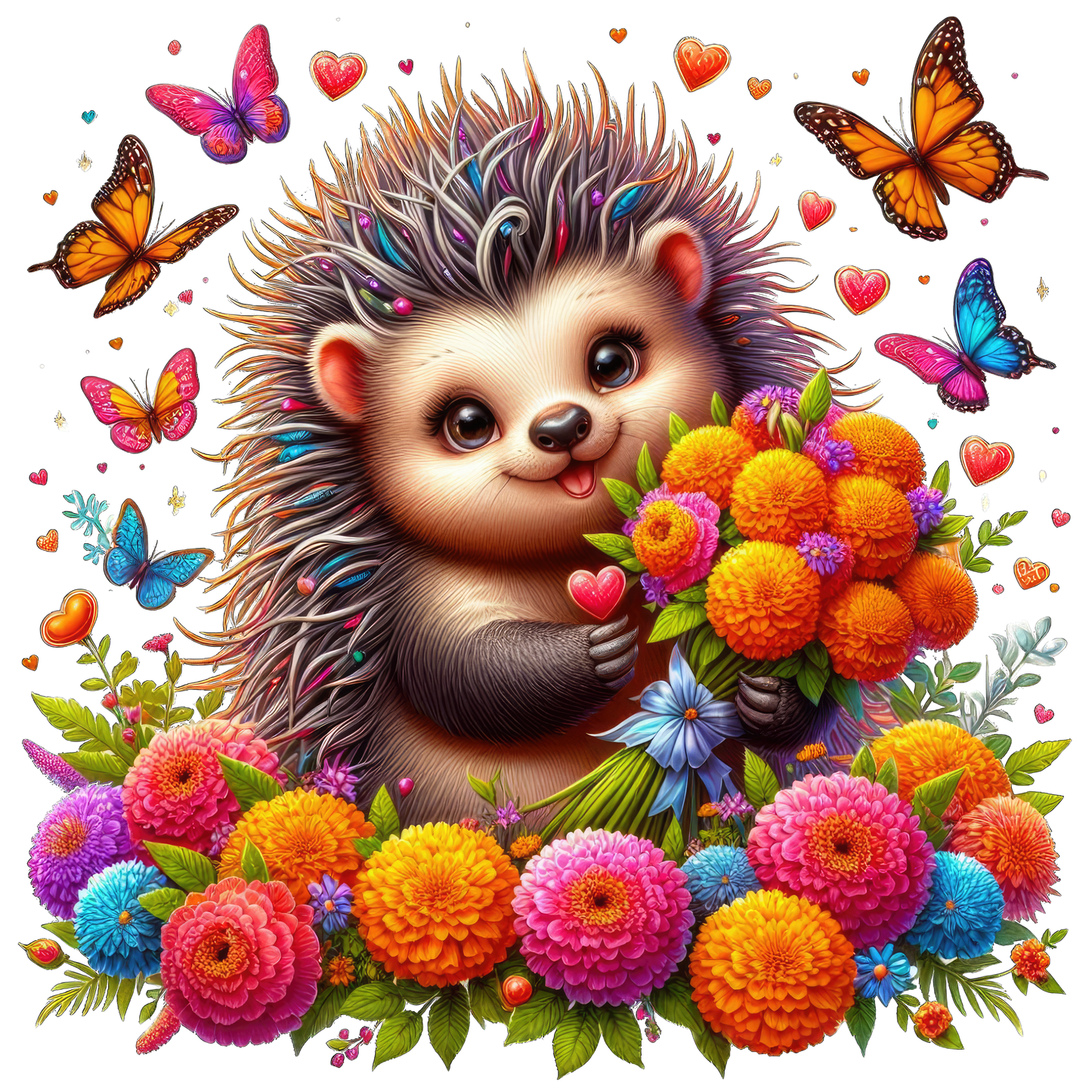 Baby Animals with Flowers