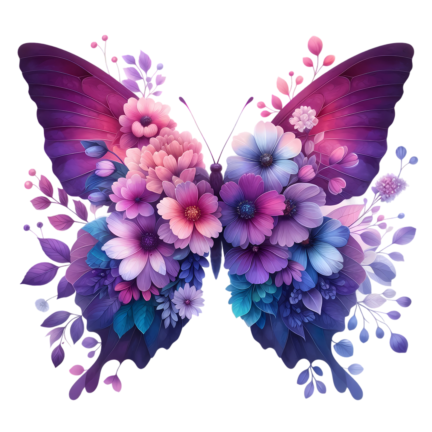 Butterflies with Flowers