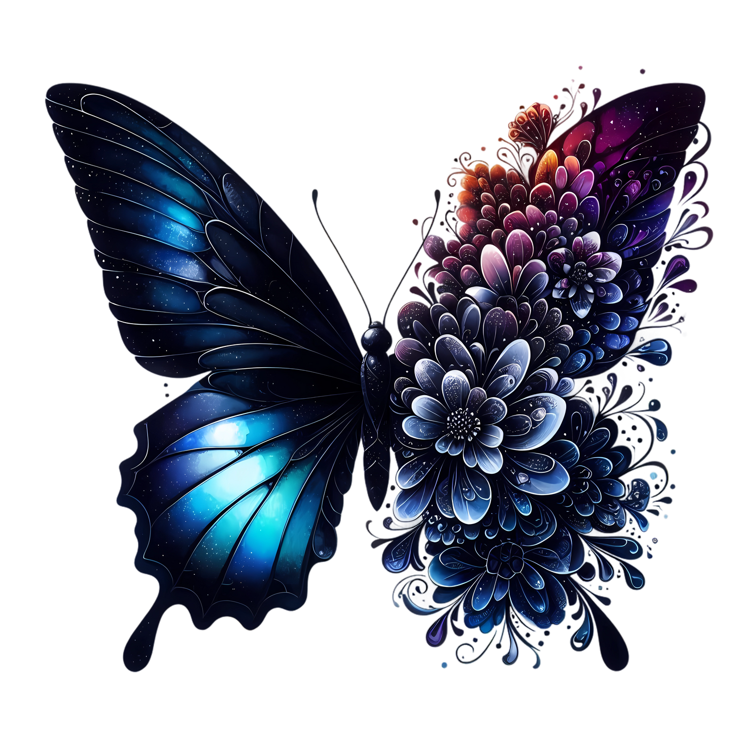 Butterflies with Flowers