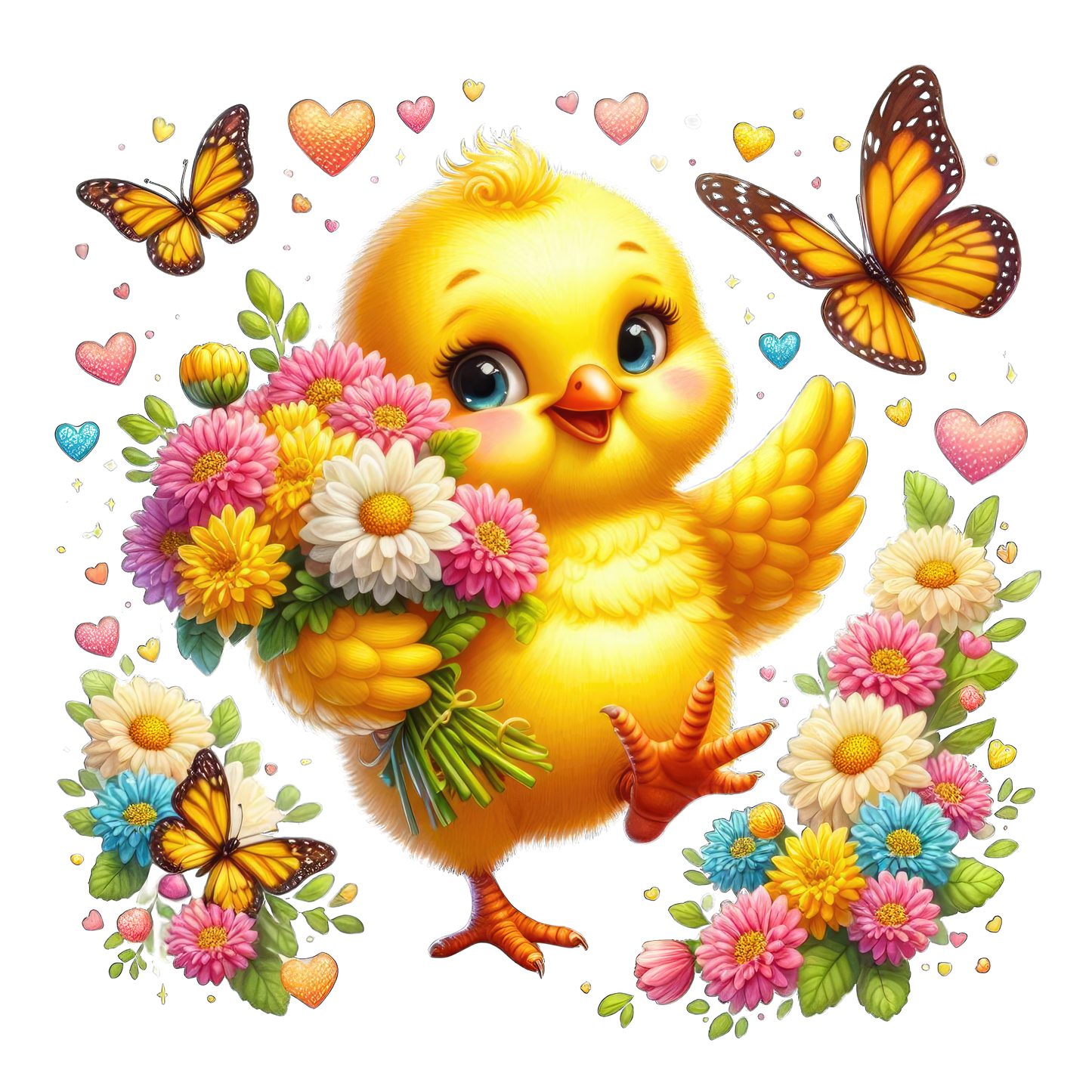 Baby Animals with Flowers