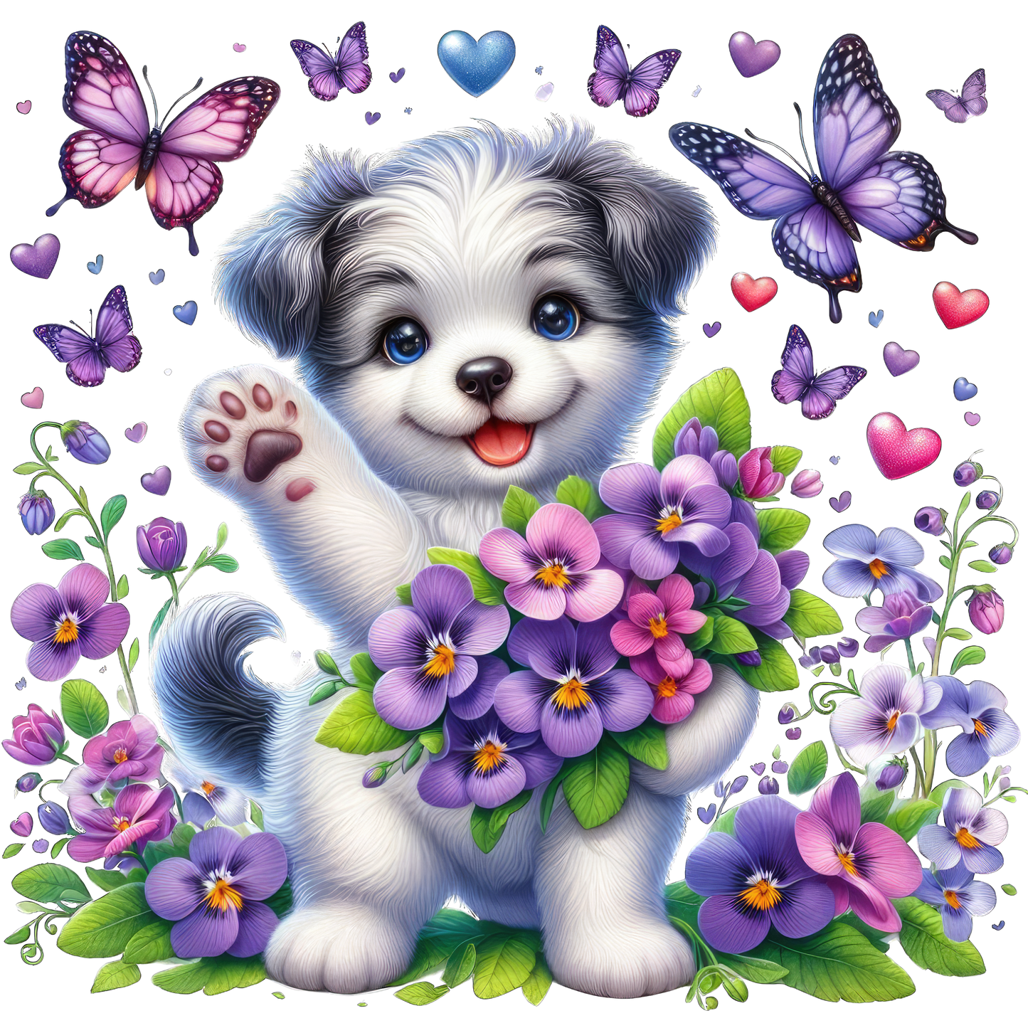 Baby Animals with Flowers