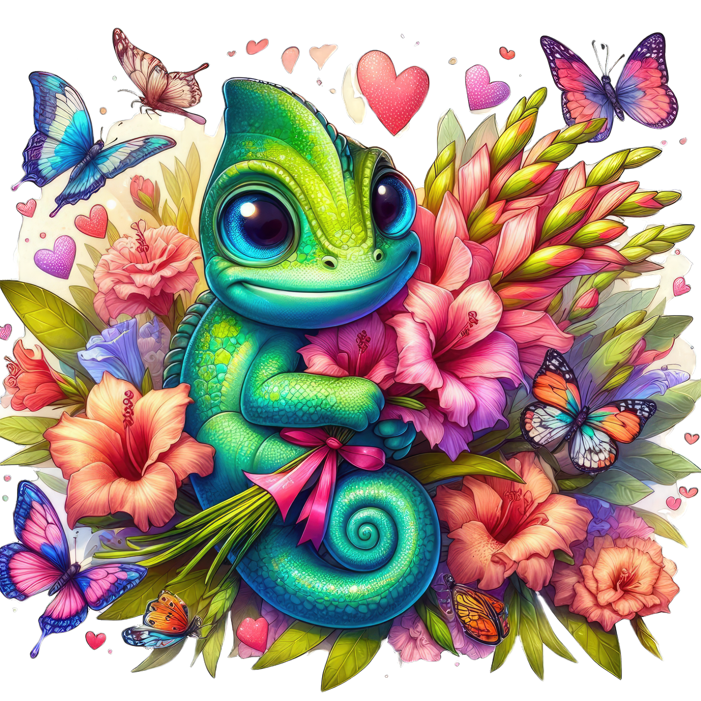 Baby Animals with Flowers