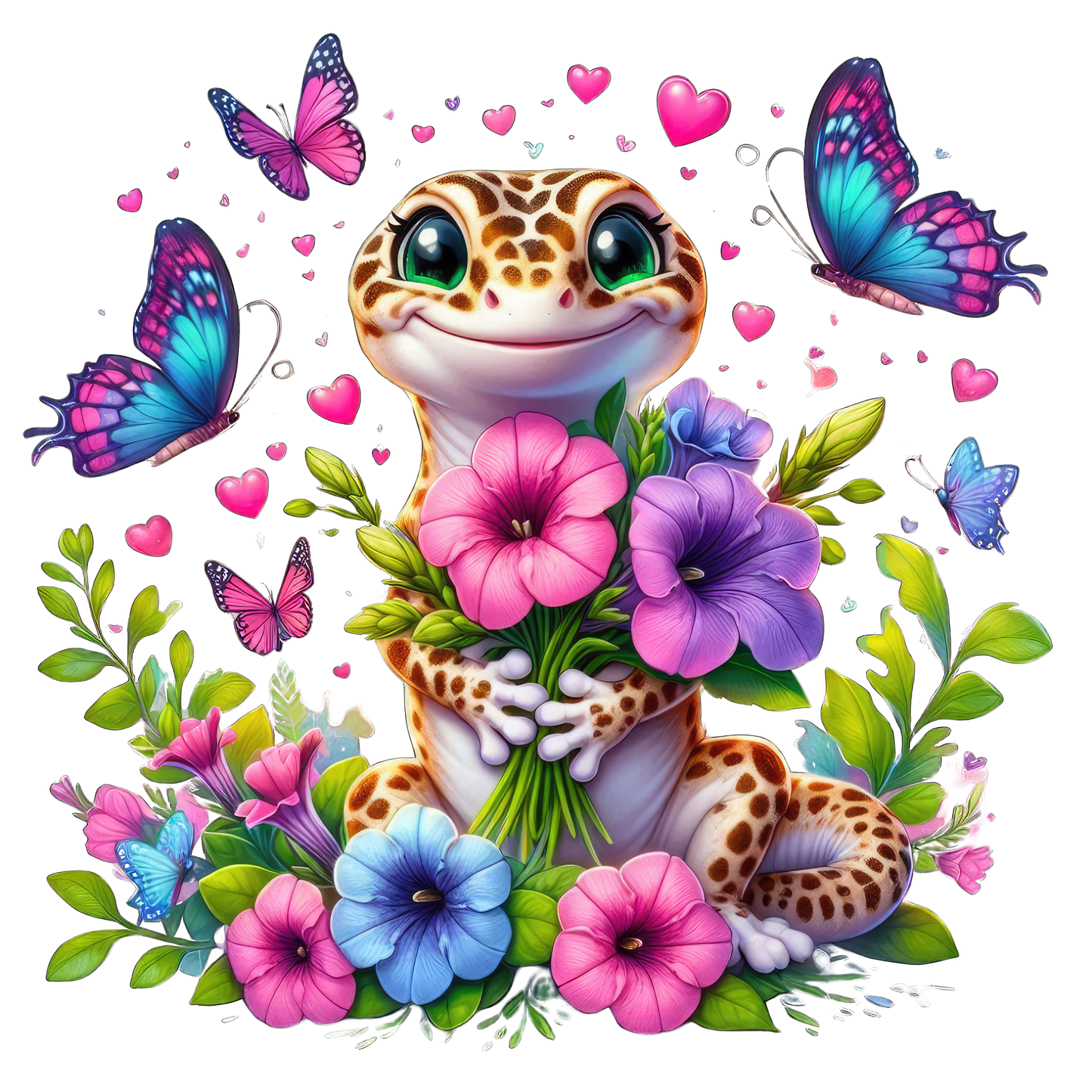 Baby Animals with Flowers