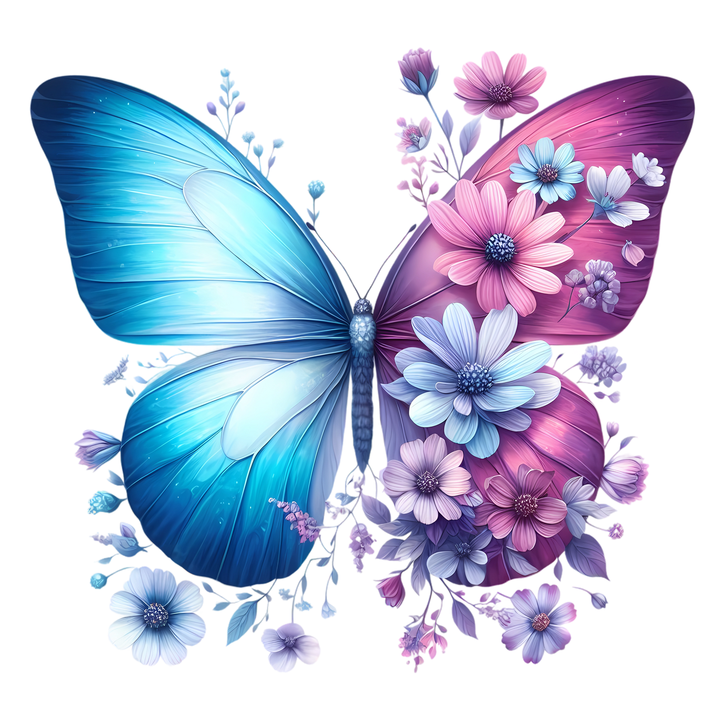 Butterflies with Flowers