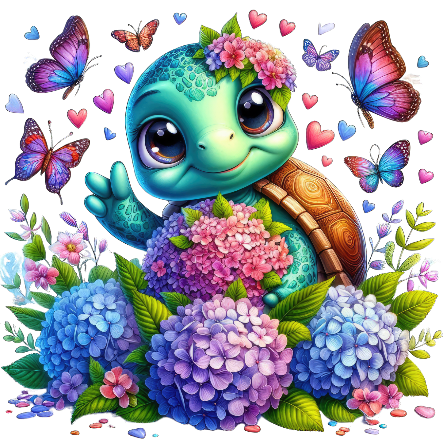 Baby Animals with Flowers