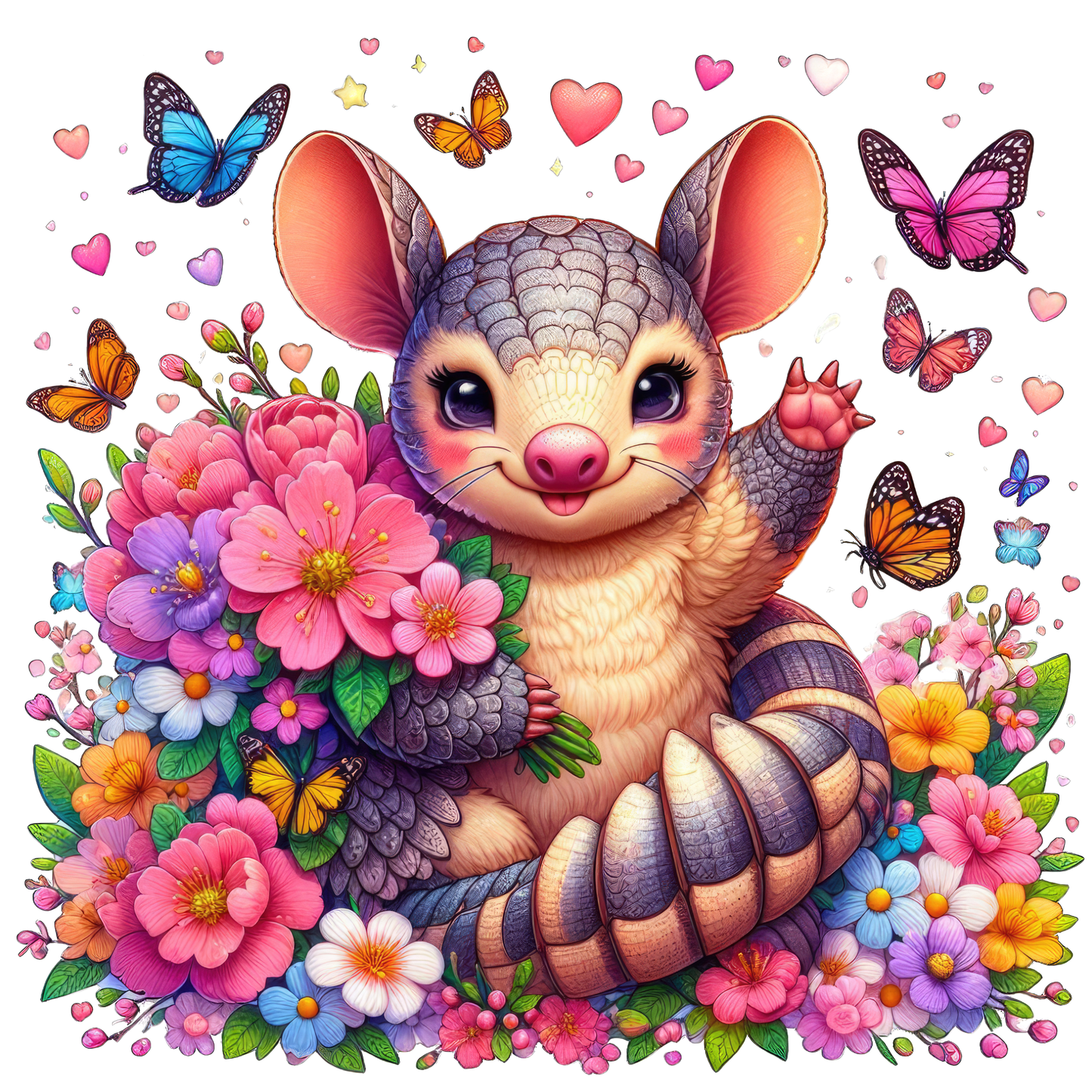 Baby Animals with Flowers