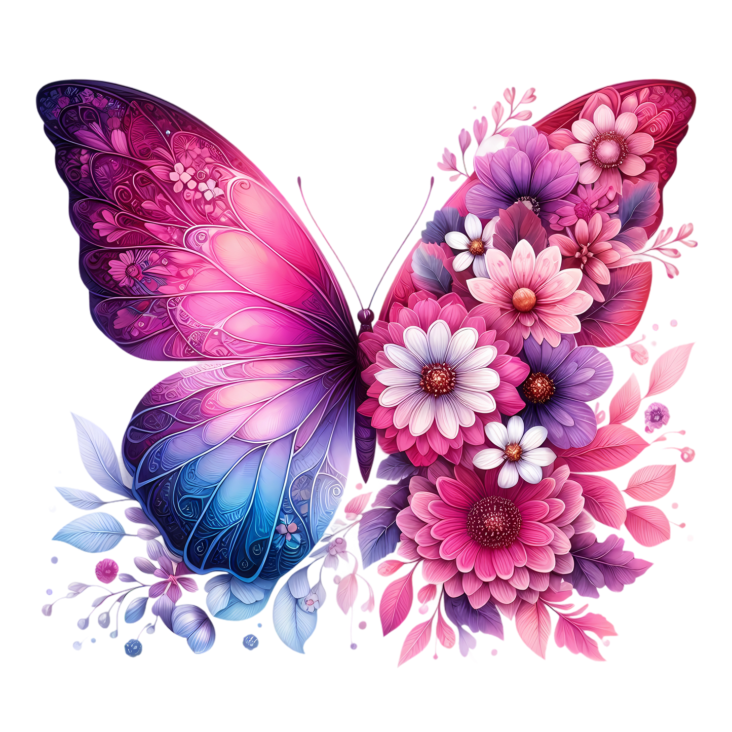 Butterflies with Flowers