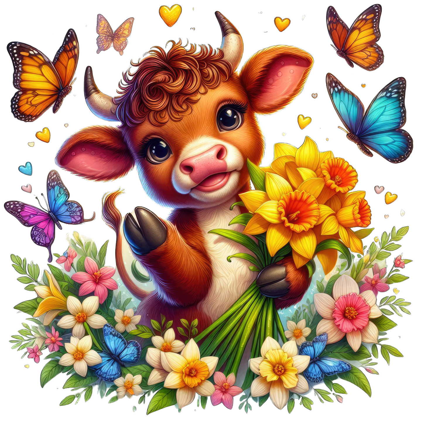 Baby Animals with Flowers