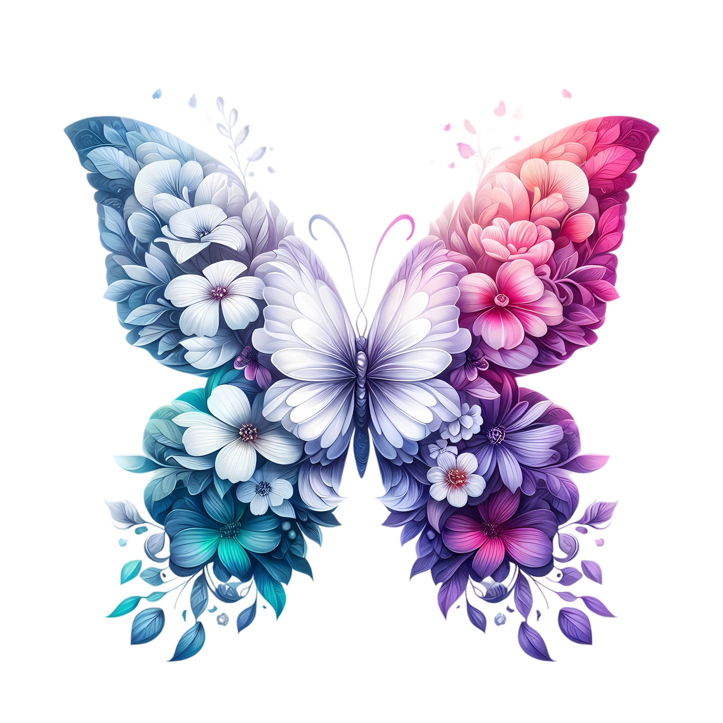 Butterflies with Flowers