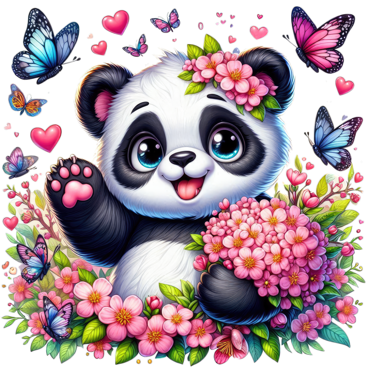 Baby Animals with Flowers