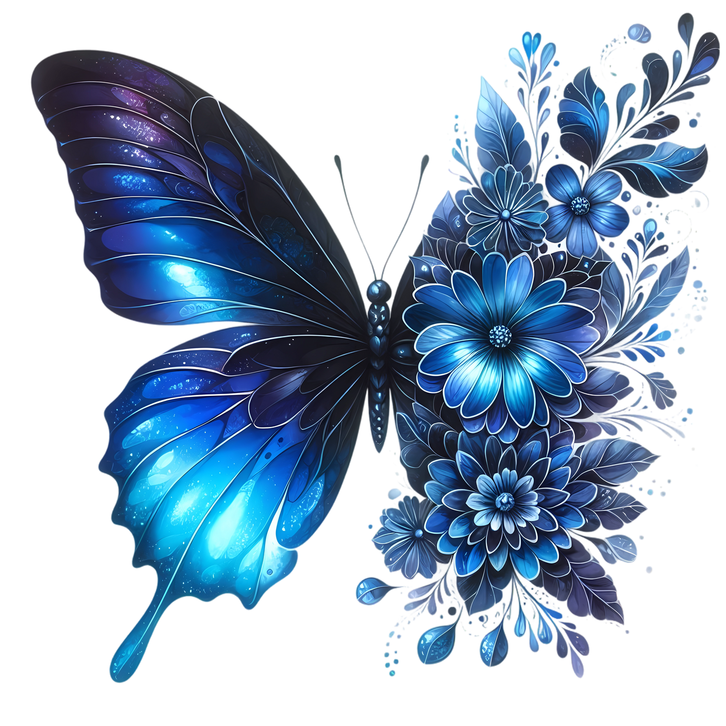 Butterflies with Flowers