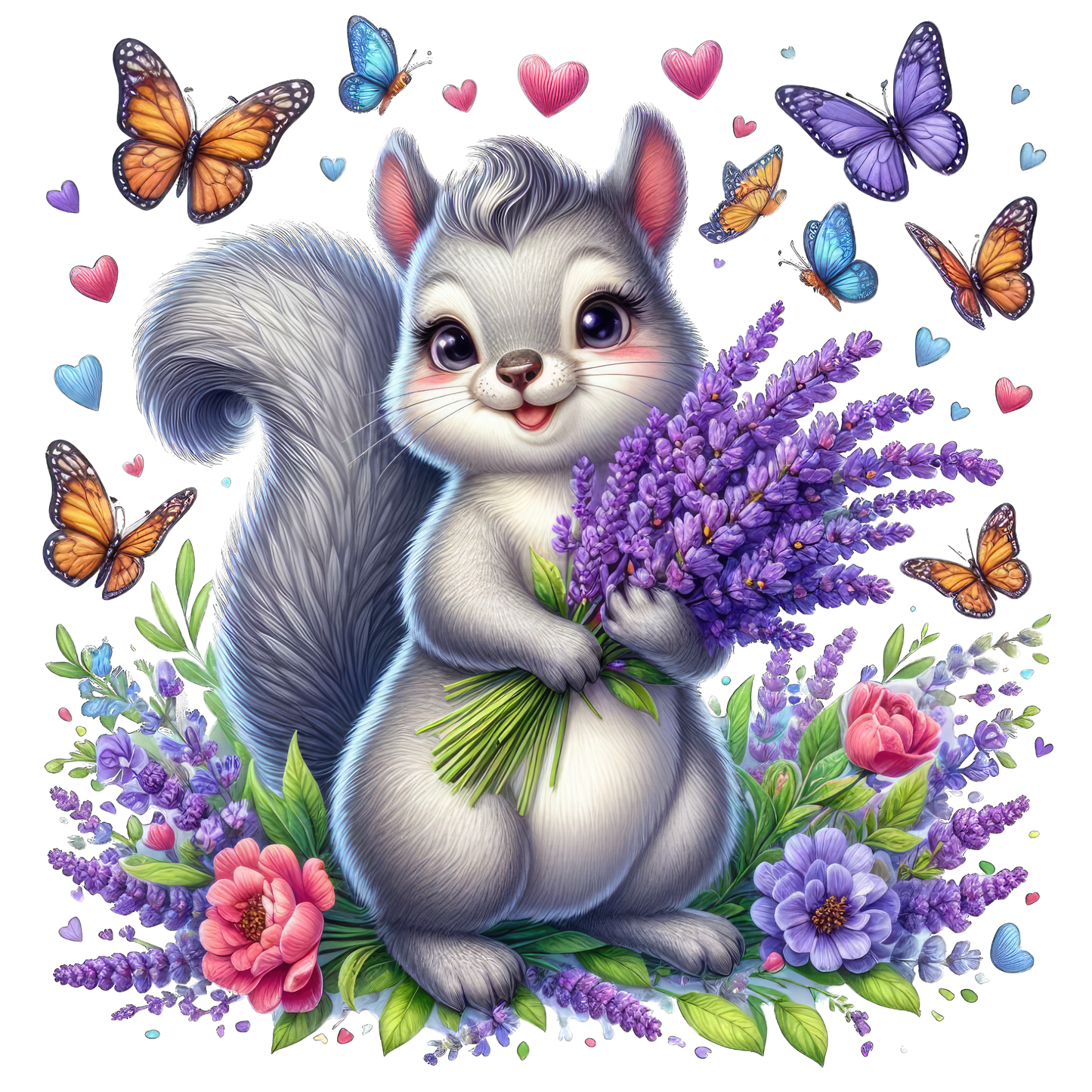 Baby Animals with Flowers