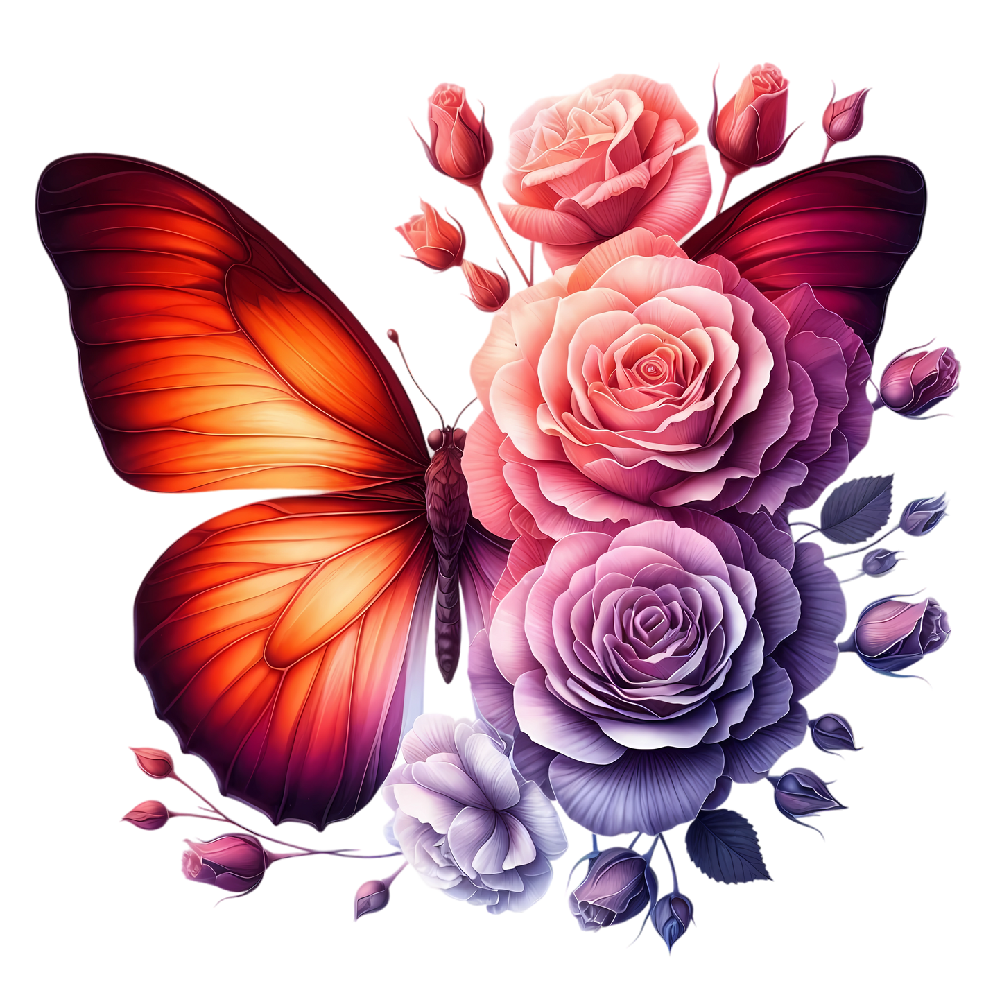 Butterflies with Flowers