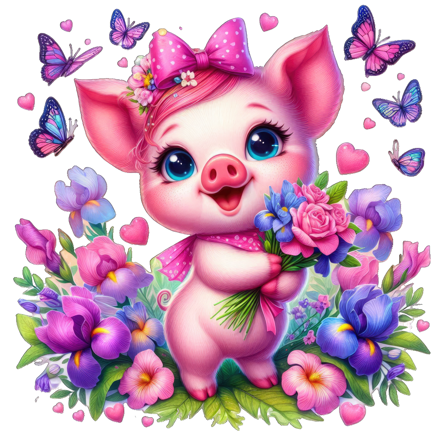 Baby Animals with Flowers