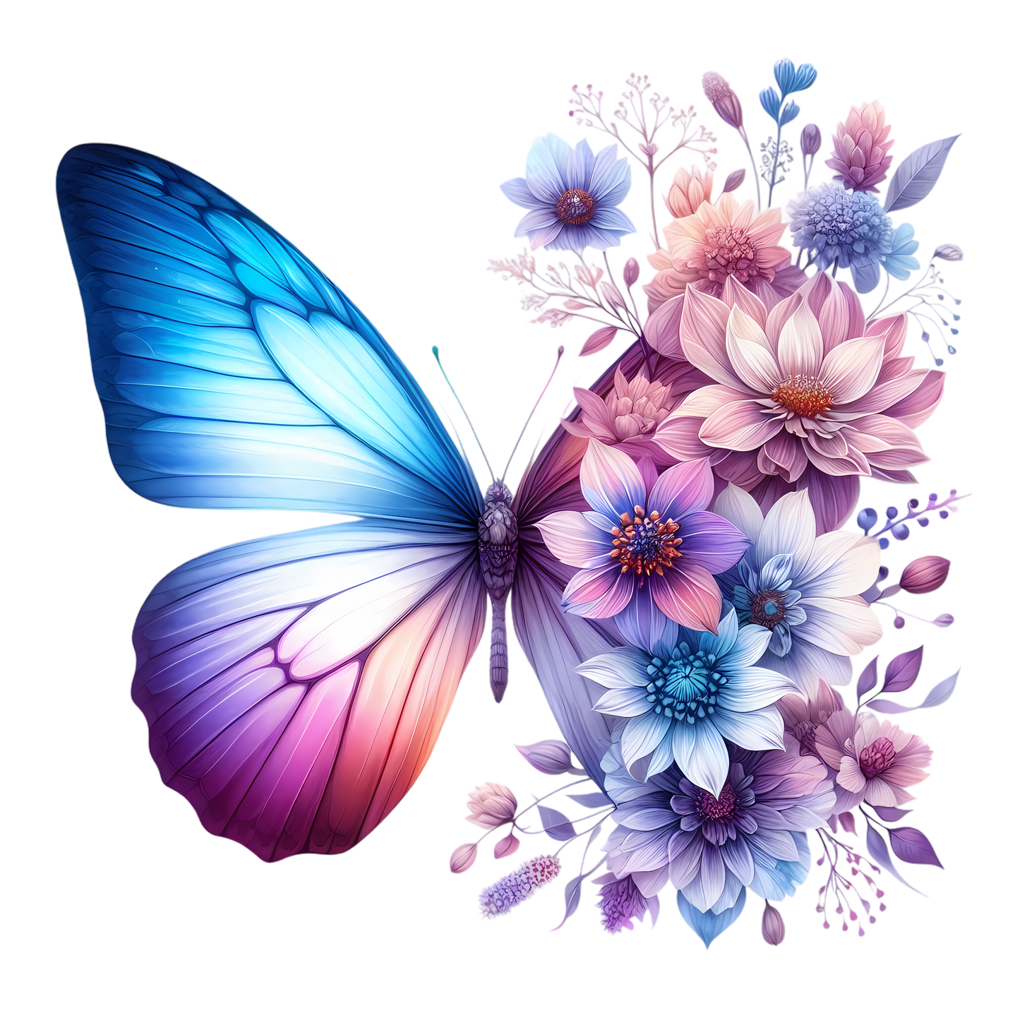 Butterflies with Flowers
