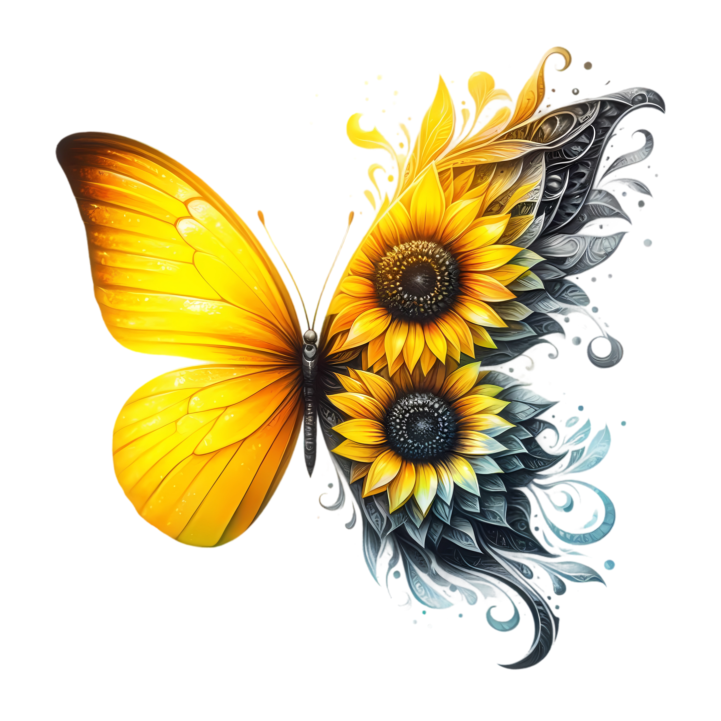 Butterflies with Flowers