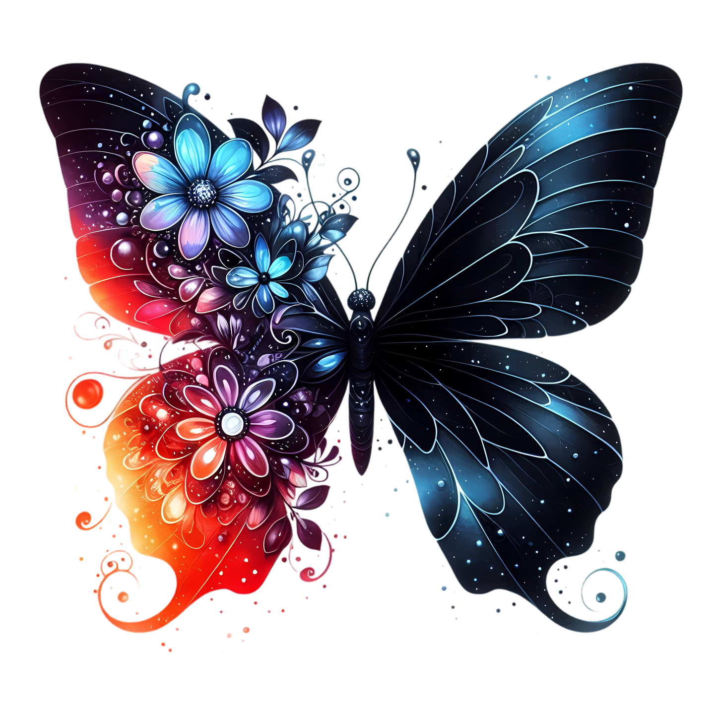 Butterflies with Flowers