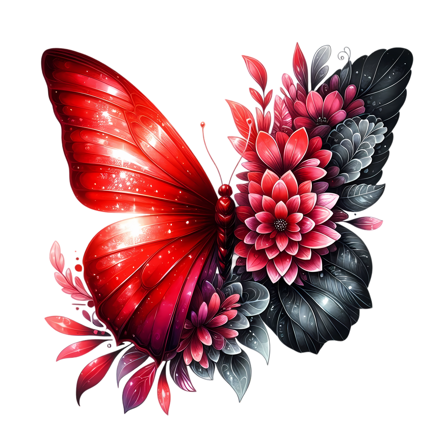 Butterflies with Flowers