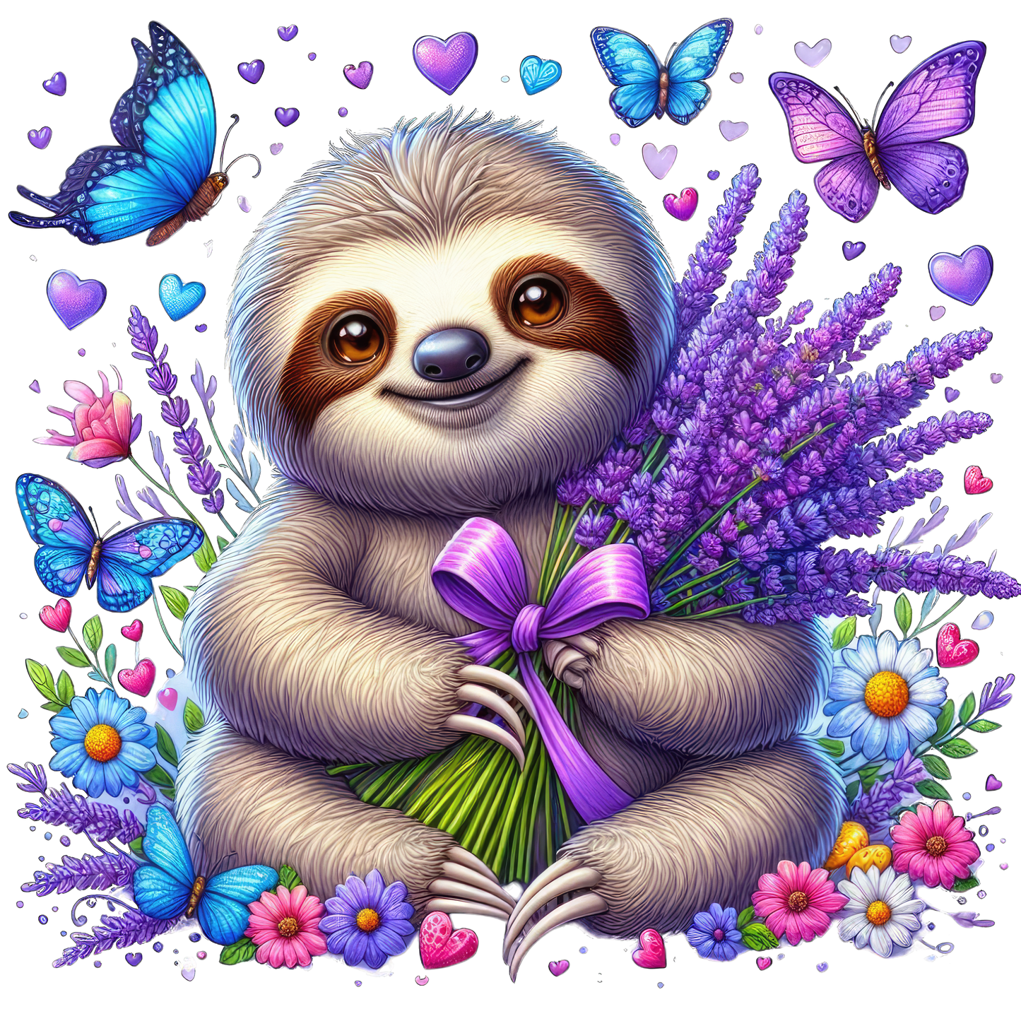 Baby Animals with Flowers