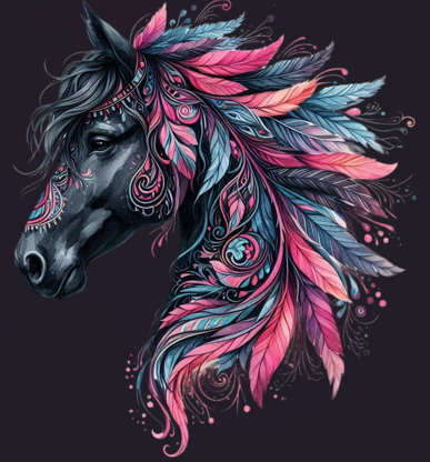 Pink Boho Horse