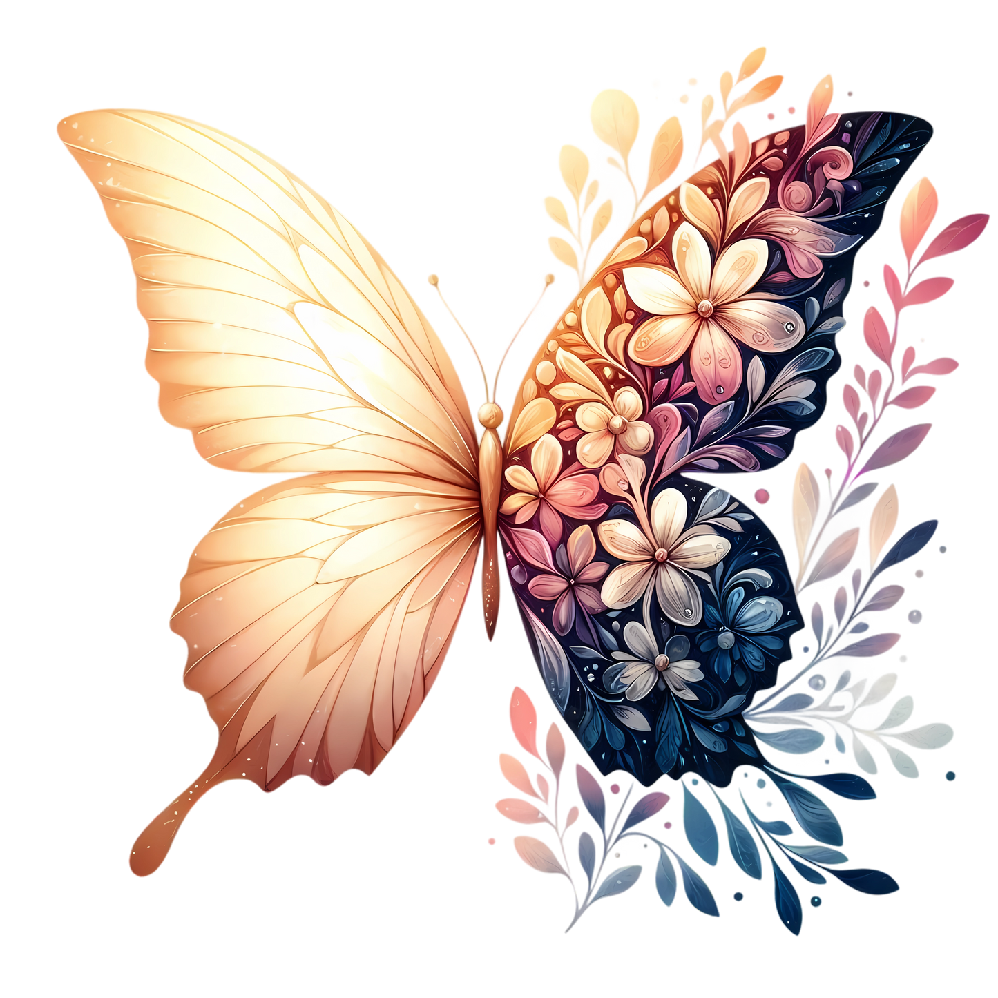 Butterflies with Flowers