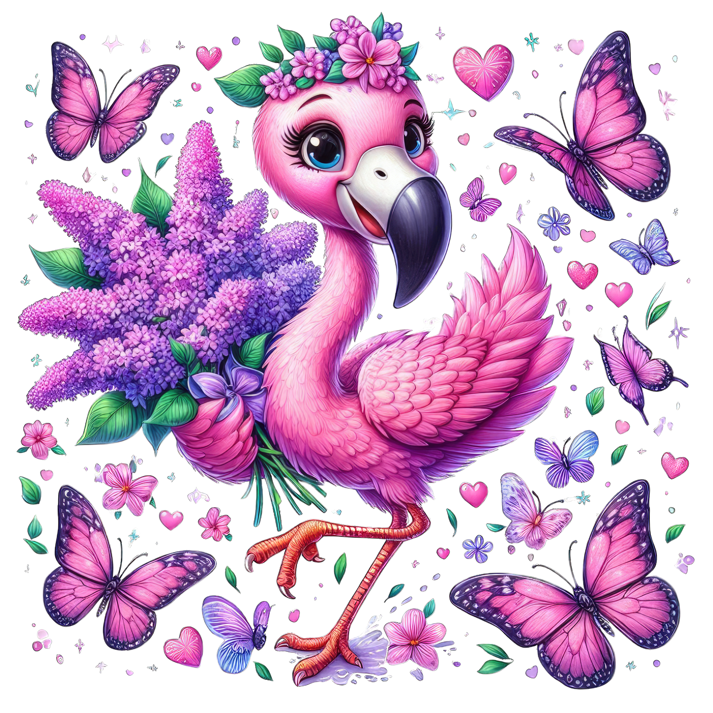 Baby Animals with Flowers
