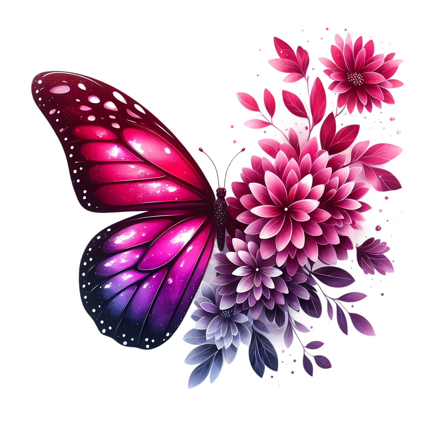 Butterflies with Flowers