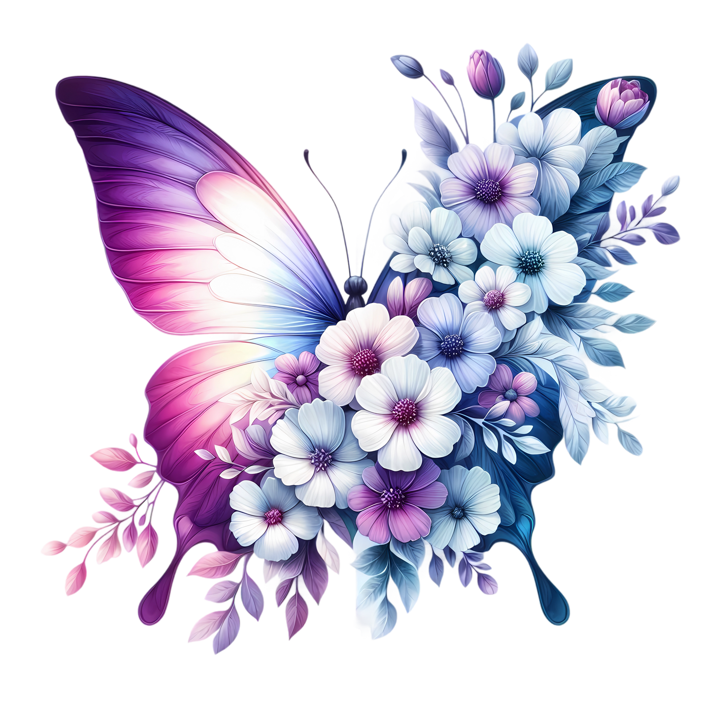Butterflies with Flowers