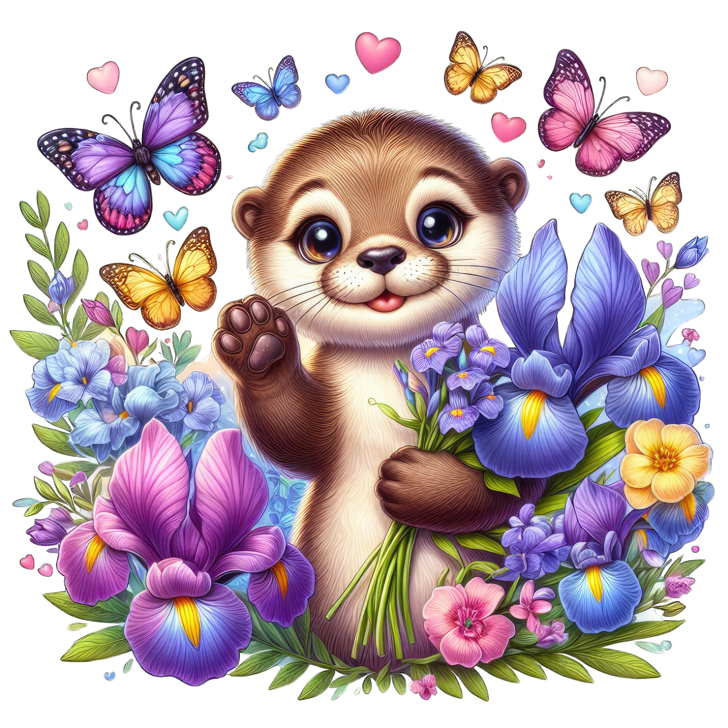 Baby Animals with Flowers