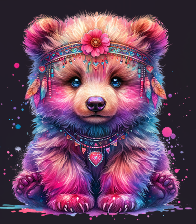 Pink Boho Bear