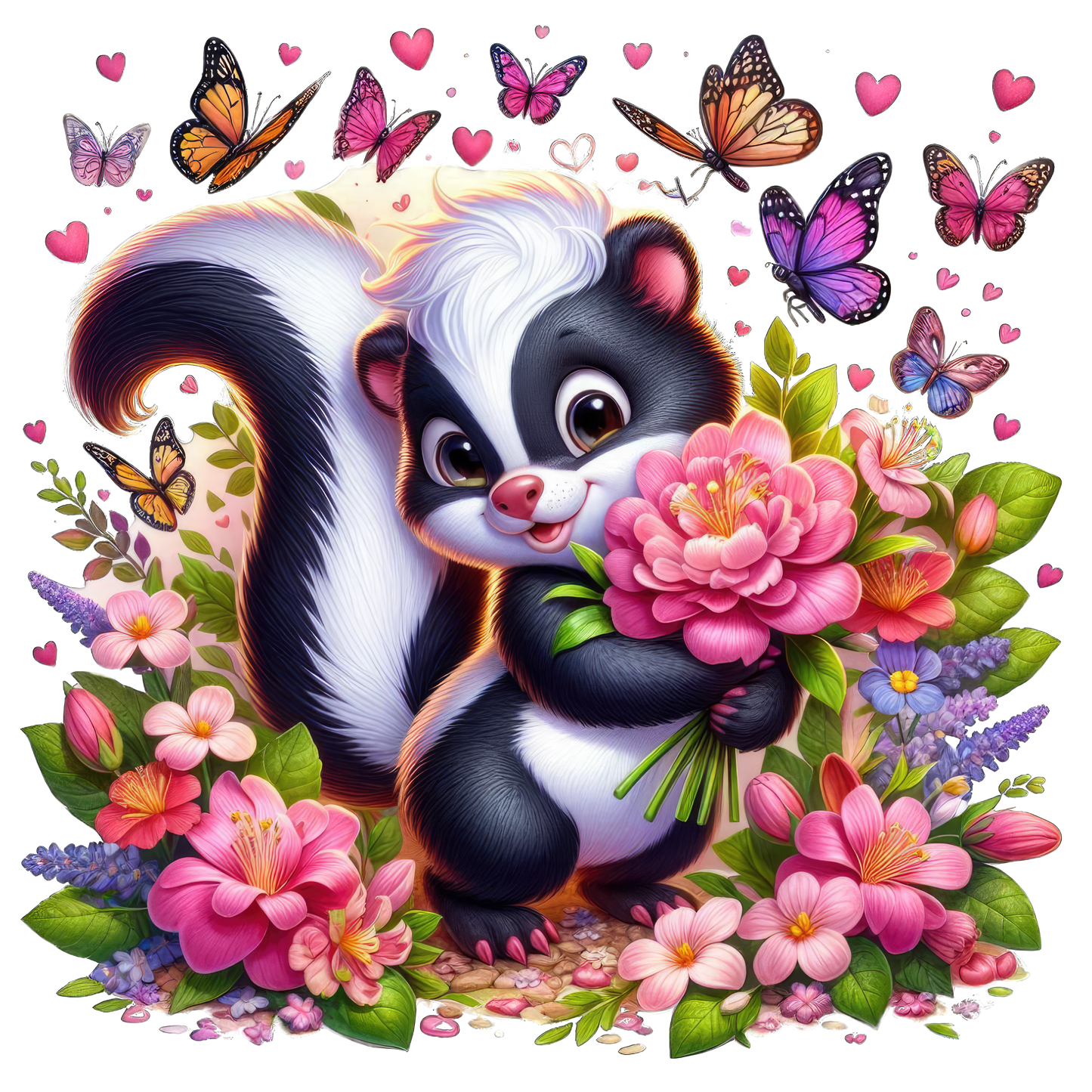 Baby Animals with Flowers