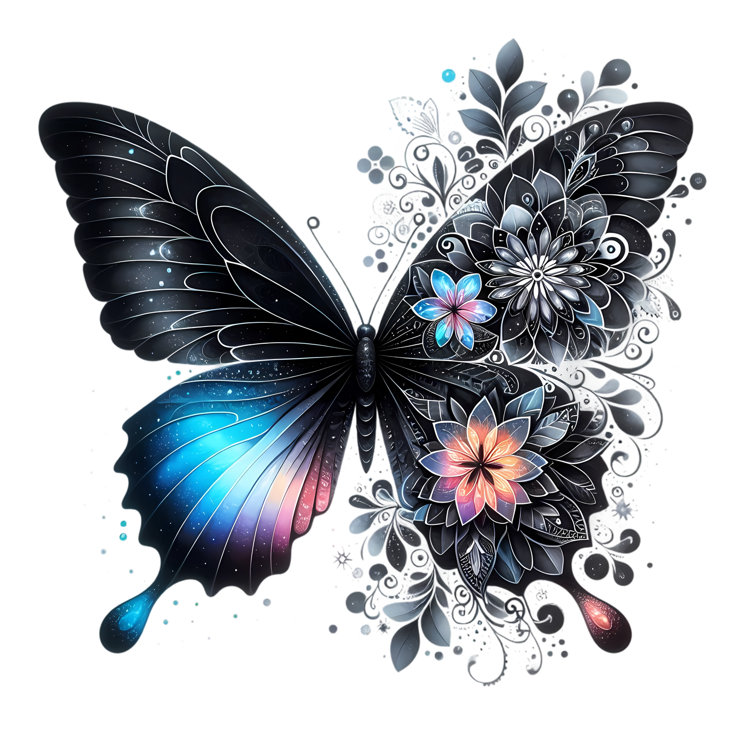 Butterflies with Flowers