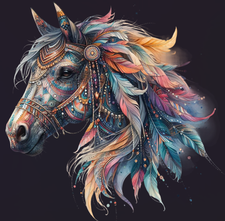 Pastel Boho Horse