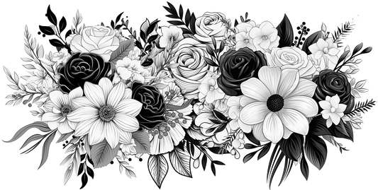 Black and White Flowers