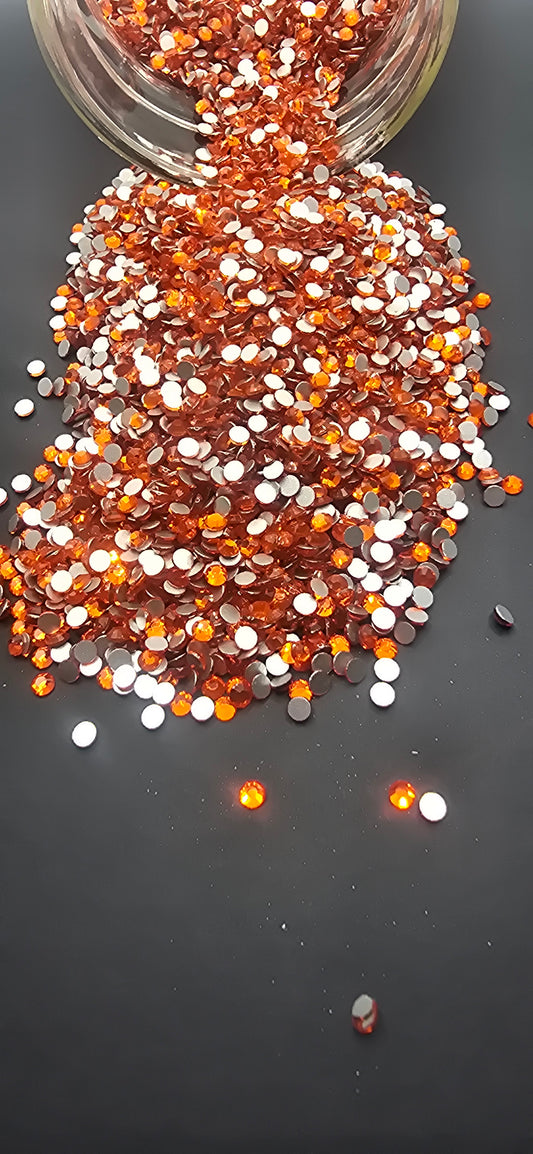 Orange Glass Rhinestone