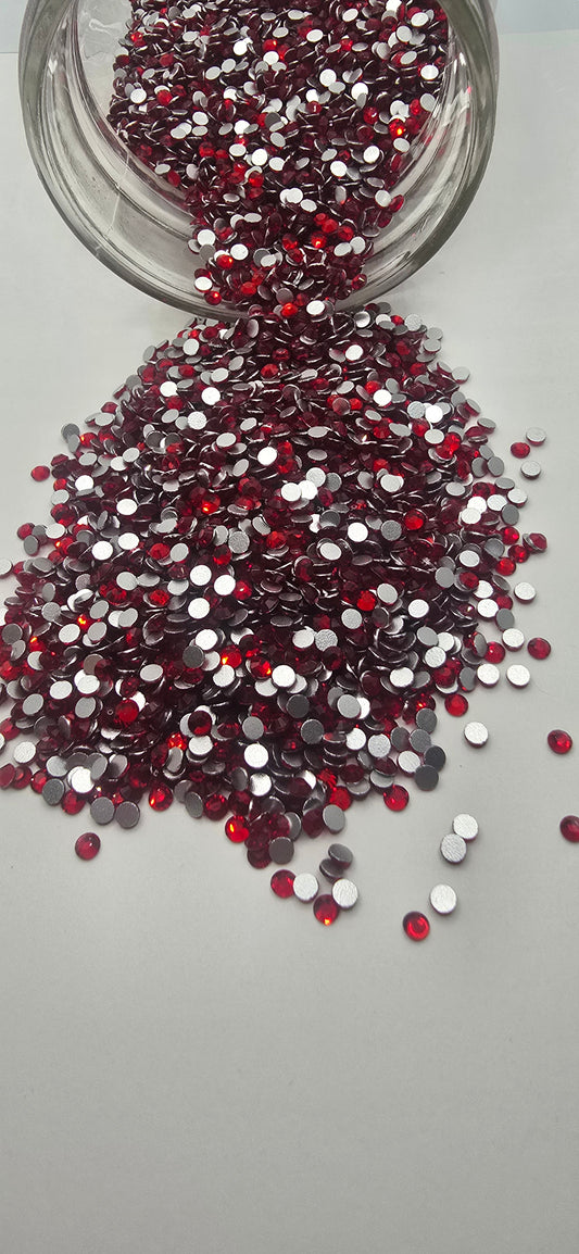 Red Glass Rhinestone