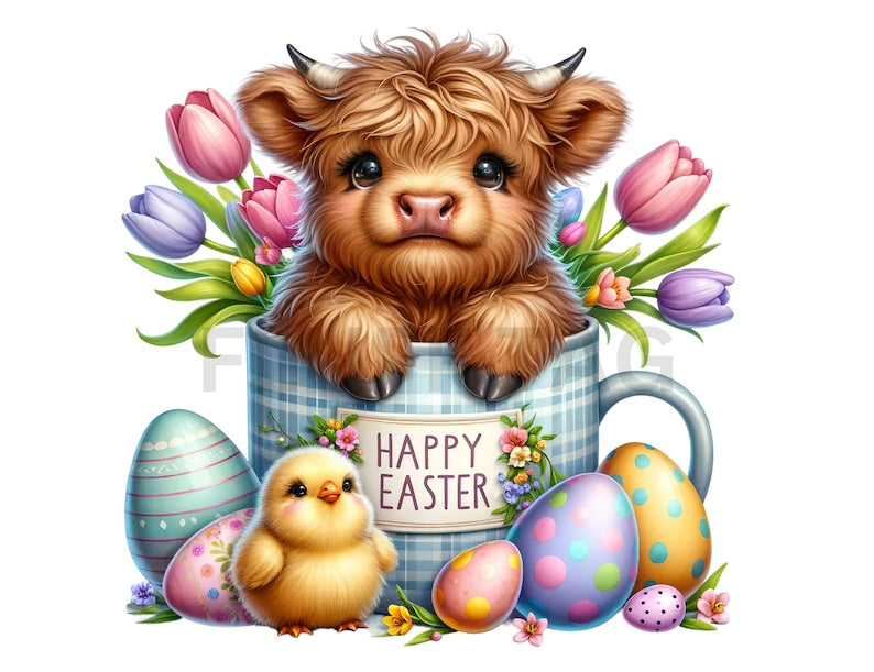 Easter Hyland Cow